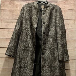 🆕Anne Klein Jacquard Topper Jacket SZ Medi…